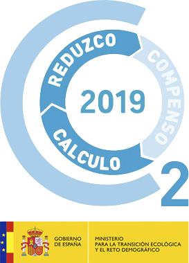 Sello Reduzco 2019 del Registro de Huella de Carbono del Gobierno de España